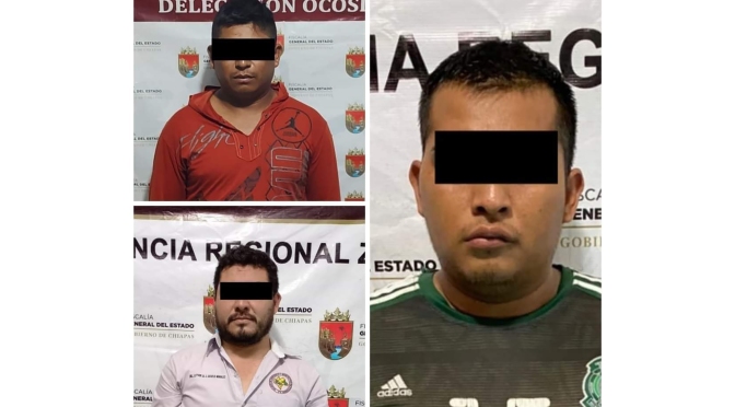 Detienen a tres por homicidio de Leopoldo Javier de Ocosingo